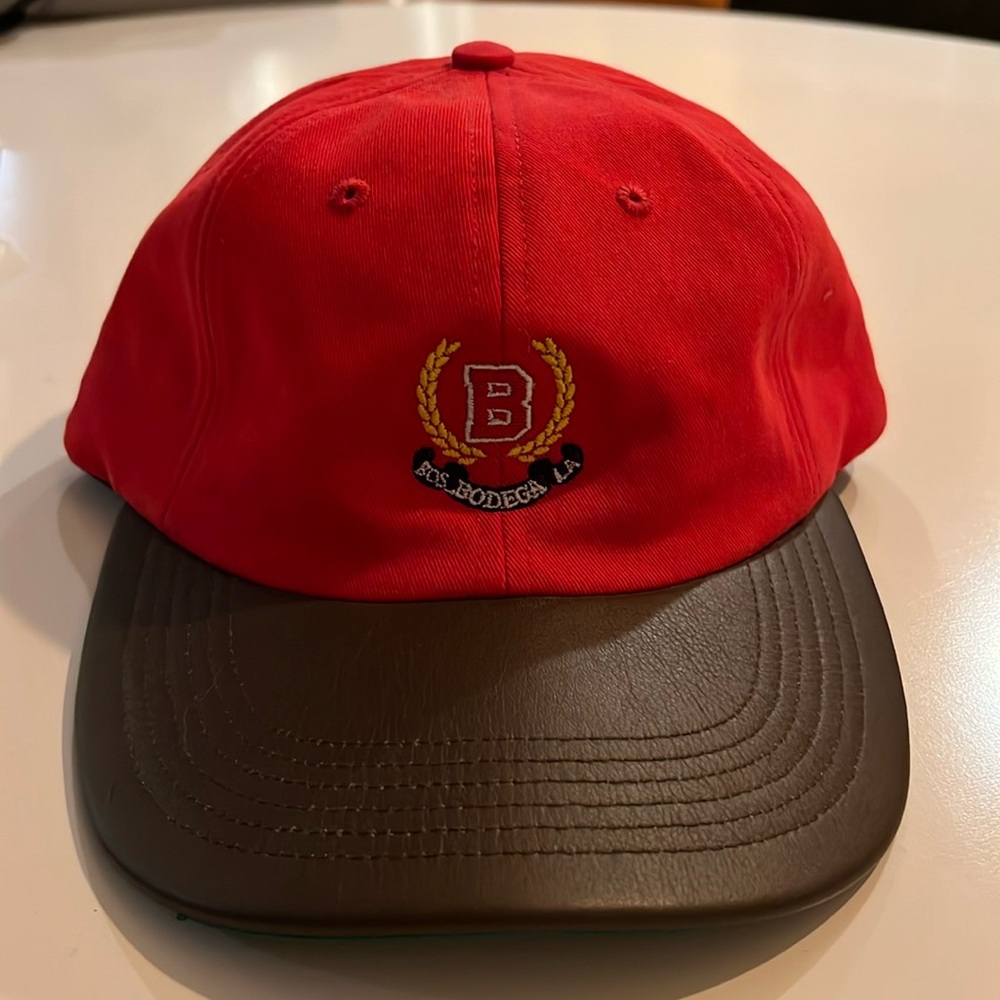 Bodega Boston LA Crest Cap - red color.